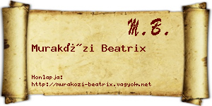 Muraközi Beatrix névjegykártya